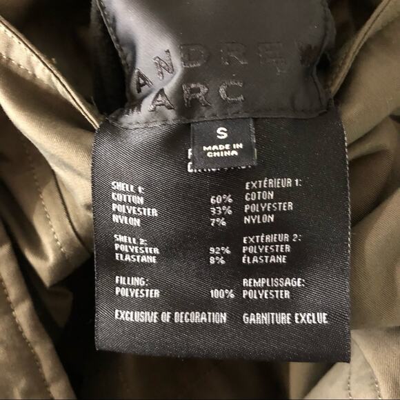 Andrew Marc Winonah long hooded reversible jacket green/black - Small - Picture 10 of 12